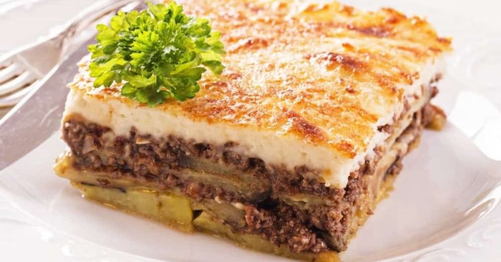 Moussaka Menu