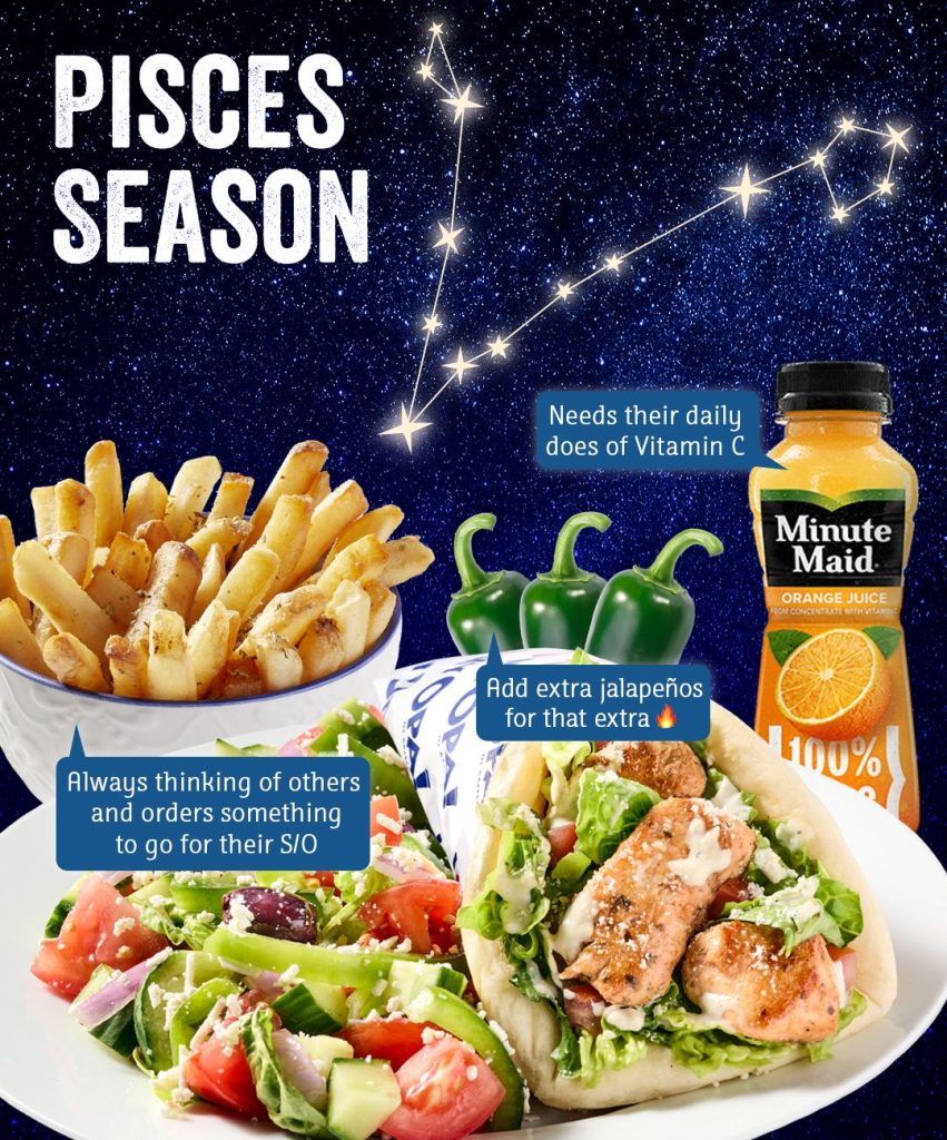 Pisces Season Deal Menu