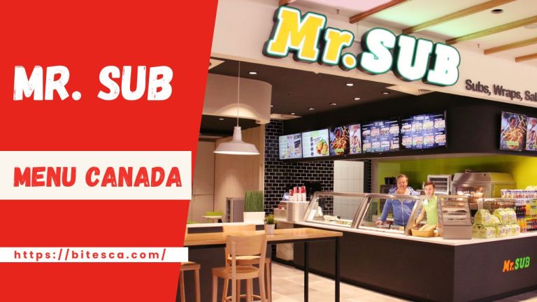 Mr Sub Menu