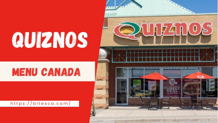 Quiznos Menu