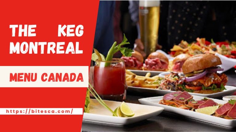 The Keg Montreal Menu