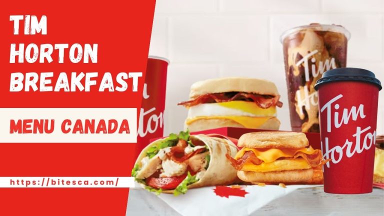 Tim Horton Breakfast Menu