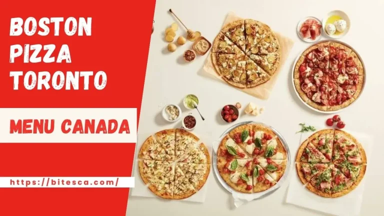 Boston Pizza Menu Toronto