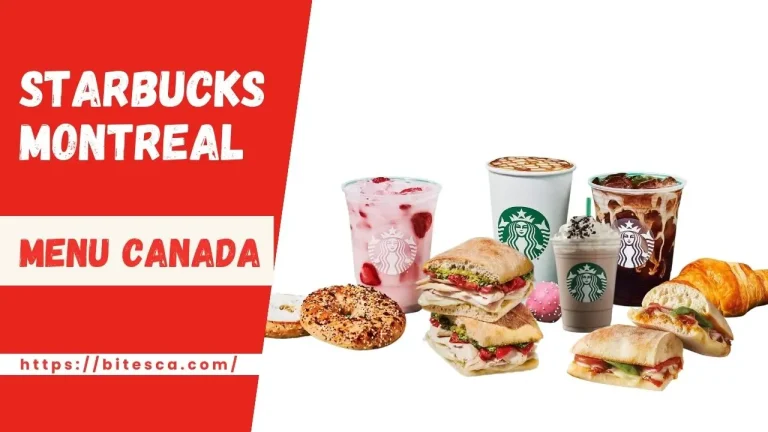 Starbucks Menu Montreal