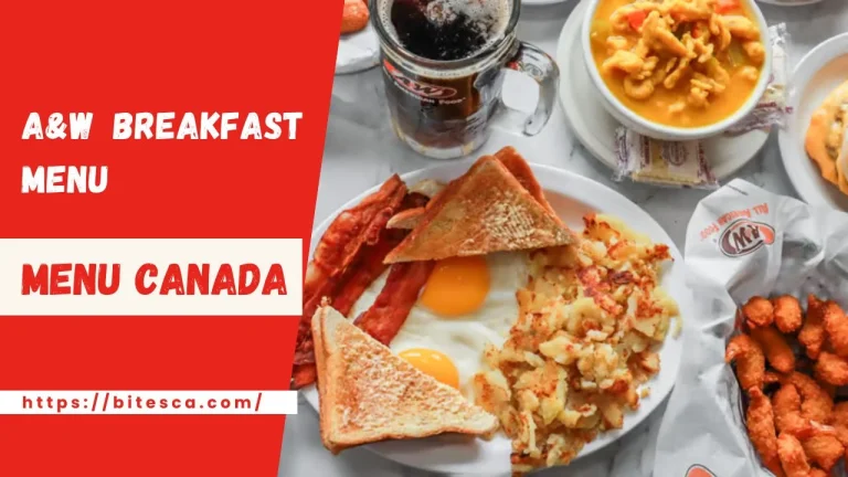 A&W Breakfast Menu Price Canada