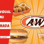 A&W Individual Items Menu Canada