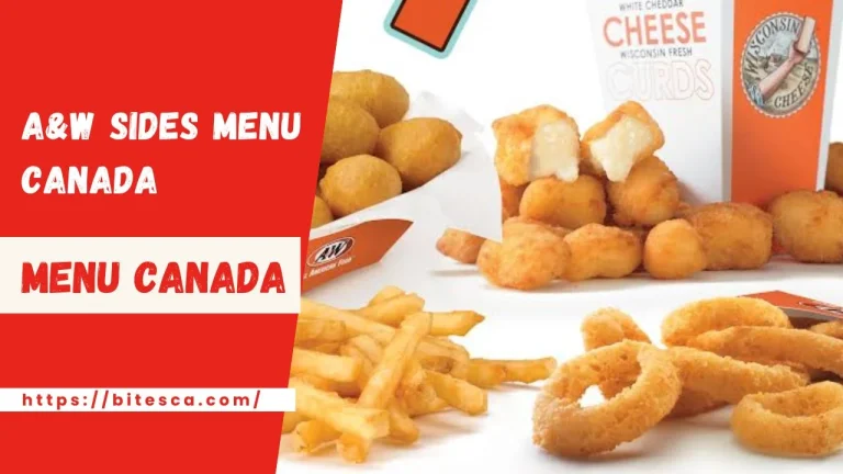 A&W Sides Menu Prices Canada