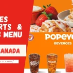 Popeyes Desserts & Drinks Menu Canada