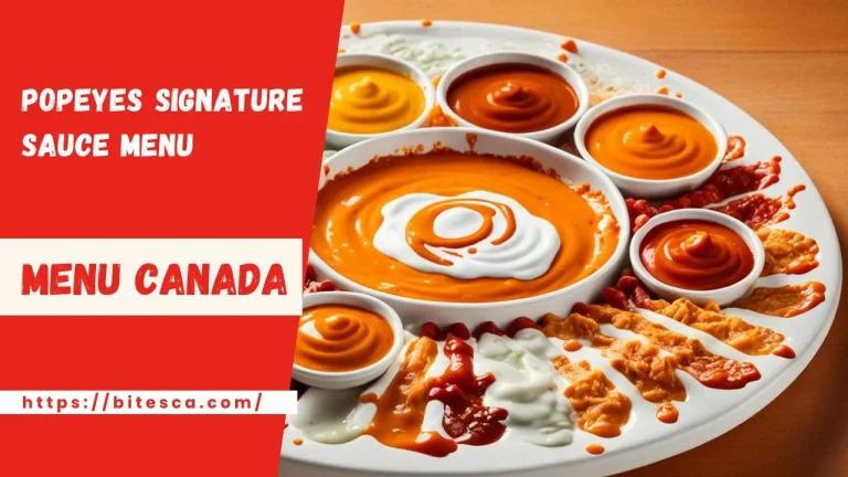 Popeyes Signature Sauce Menu Canada