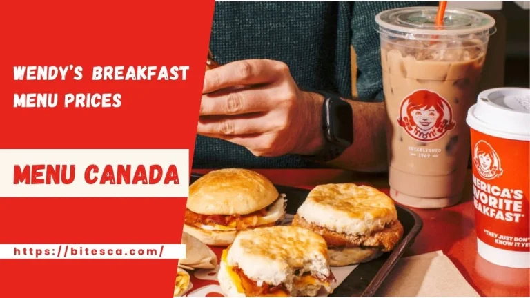 Wendy’s Breakfast Menu With Prices Canada