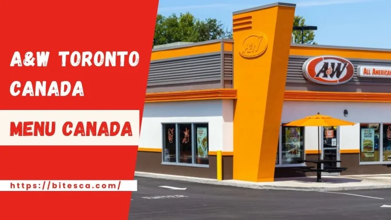 A&W Toronto Reestaurant Menu Canada