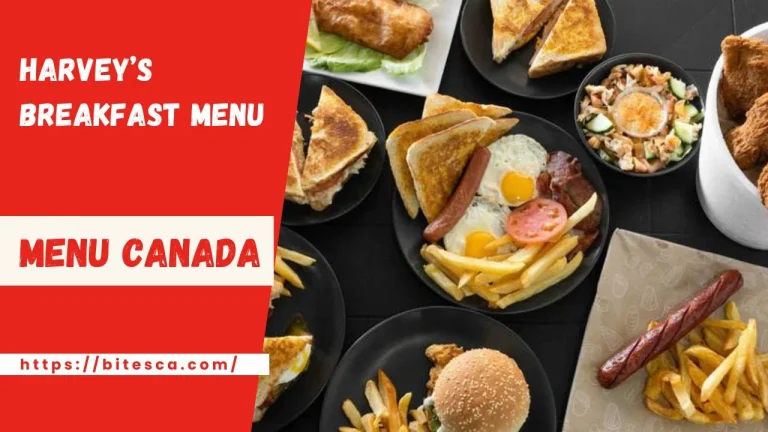 Harvey’s Breakfast Menu Price Canada