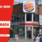 Burger King Menu with Prices Montreals